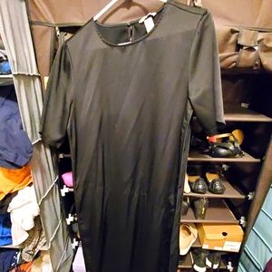 H&M black midi dress